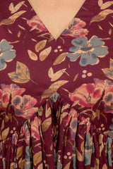 Rohini black printed cotton suit set with mul cotton dupatta