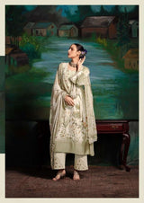 Jasmine Zariya suit set with embroidered Dupatta