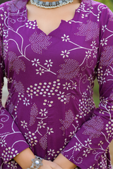 Jamuni Adaah Classic Floral Printed Suit Set With Mul Cotton Dupatta