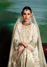 Neelpari suit set with embroidered dupatta