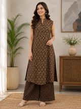 Anaya Mocha Artisan Cotton Co-Ord Set