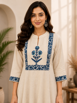 Myrah Floral Elegance Cotton Suit Set Cotton Dupatta