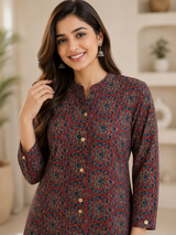 Naaz Imperial Print Cotton Suit Set with Cotton Printed Dupatta