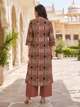 Aarini Tribal Elegance Cotton Suit Set With Kotadoria Dupatta