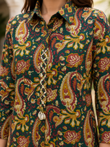 Noor-E-Green Artisan Printed Short Kurti