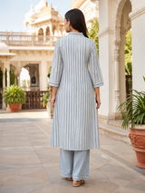 Saanvi Blue Horizon Cotton 3 Piece Set