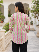Tvesa Rainbow Bliss Cotton Short Kurti