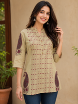 Vanyaa Rustic Bloom  Paisley Printed Short Kurti