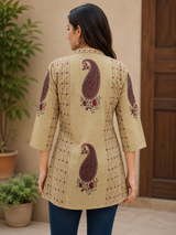 Vanyaa Rustic Bloom  Paisley Printed Short Kurti