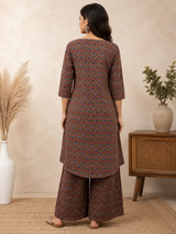 Saanvika Brown Royale Cotton Co-Ord Set