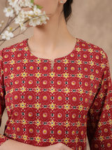 Aadhya Royal Elegance Cotton Kurta Pant Set