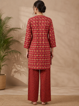 Aadhya Royal Elegance Cotton Kurta Pant Set
