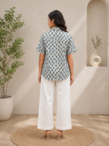 Florique Wildflower Printed Crepe Shirt