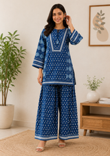 Meher Blue Serenity Ethnic Co-Ord Set