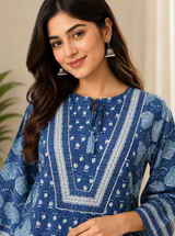 Meher Blue Serenity Ethnic Co-Ord Set
