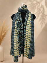 Aabroo Indigo Bloom Cotton Dupatta