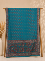 Sitara Teal Blue Royal Cotton Dupatta