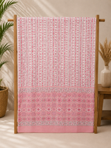 Gulnaar Pink Blossom Cotton Dupatta