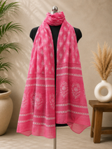 Meher Rani Pink Elegance Cotton Dupatta