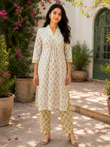 Yashnira Aura Classic Cotton Kurta Pant Set