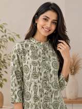 Yashvika Green Elegance Flex Cotton Co-ord Set