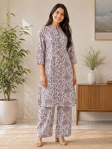 Noorvya Elegant Lavender Flex Cotton Co-ord Set