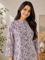 Noorvya Elegant Lavender Flex Cotton Co-ord Set
