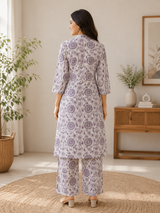Noorvya Elegant Lavender Flex Cotton Co-ord Set