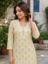 Meher Noor Ethnic Elegance Cotton Kurta Pant Set