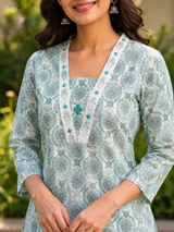 Mintara Premium Ethnic Cotton Kurta Pant Set