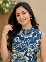 Myra Blue Haven Floral Cotton Co-Ord Set
