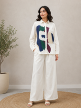 Elaris Minimal Graphic Art Cotton Co-Ord Set