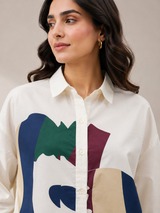 Elaris Minimal Graphic Art Cotton Co-Ord Set
