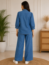 Bluebell Floral Embroidered Denim Co-ord Set