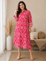 Rani Majestic Premium Dobby print Cotton Dress