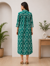 Mehreen Luxe Premium Dobby Print Cotton Dress