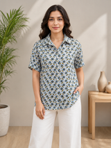 Florique Wildflower Printed Crepe Shirt