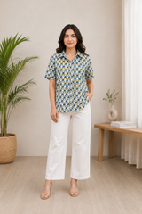 Florique Wildflower Printed Crepe Shirt