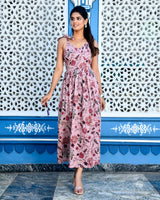 Jassy pink floral cotton dress