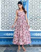 Jassy pink floral cotton dress