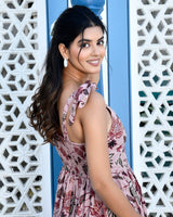 Jassy pink floral cotton dress