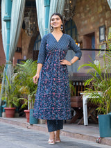 Hoor Floral Print Cotton Suit Set