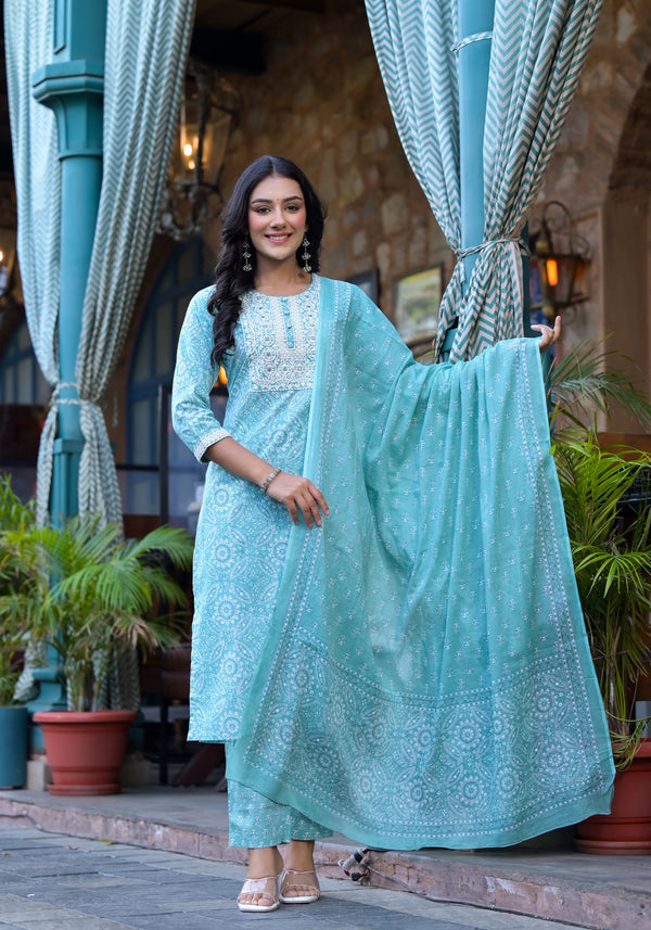 Stylish classic white cotton silk gathered dress with elegant embroide –  Sujatra