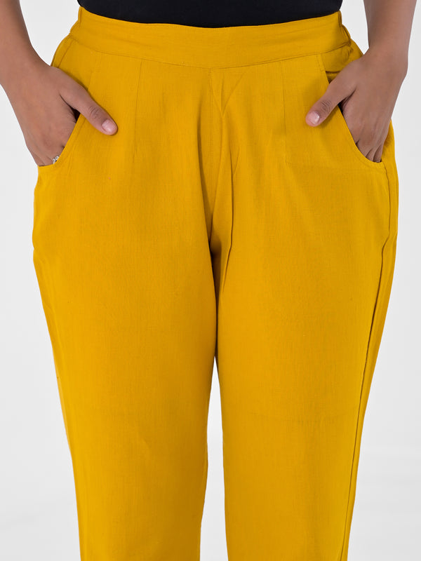 Mustard Cotton Pants