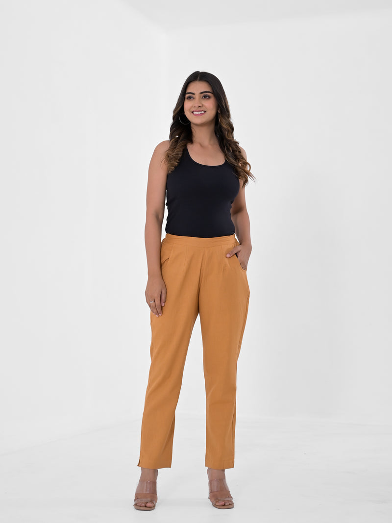 Caramel Cotton Pants