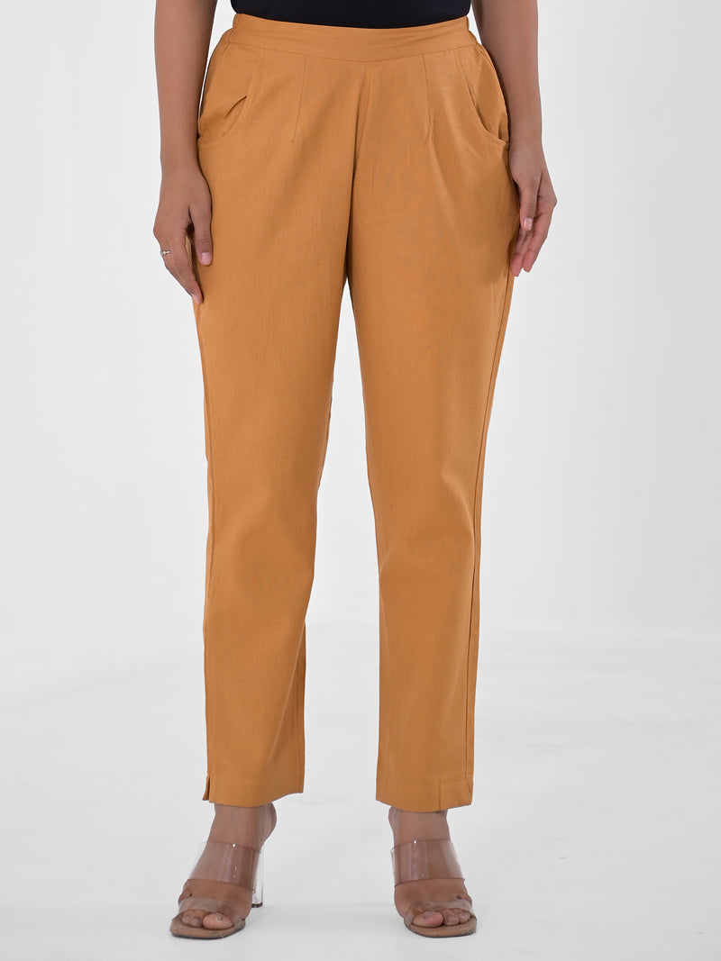 Caramel Cotton Pants