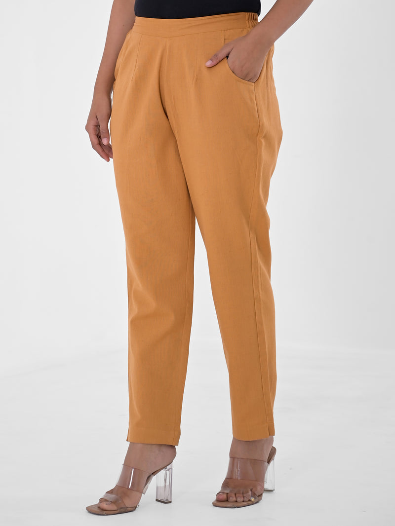 Caramel Cotton Pants
