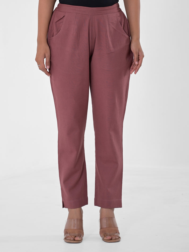 Rose Taupe Cotton Pants