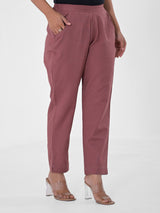 Rose Taupe Cotton Pants