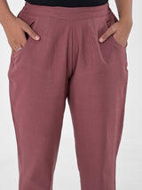 Rose Taupe Cotton Pants